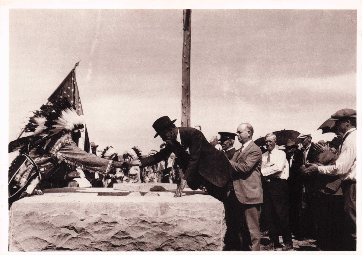 White Bull Native Old American Sioux Chief Indian Scout Burial Photo Postcard