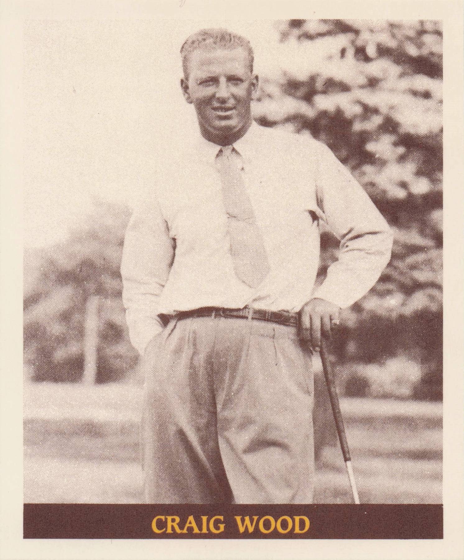 Craig Wood Famous Golfers Of The 40s & 50s Rare Golf Photo Trade Card