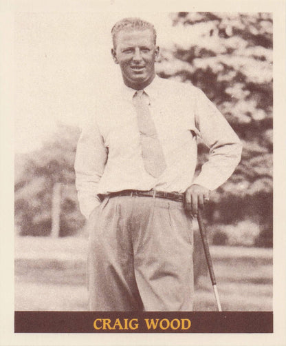 Craig Wood Famous Golfers Of The 40s & 50s Rare Golf Photo Trade Card