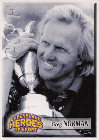 Greg Norman Queensland Heroes Of Sport Golf Rare Trade Card
