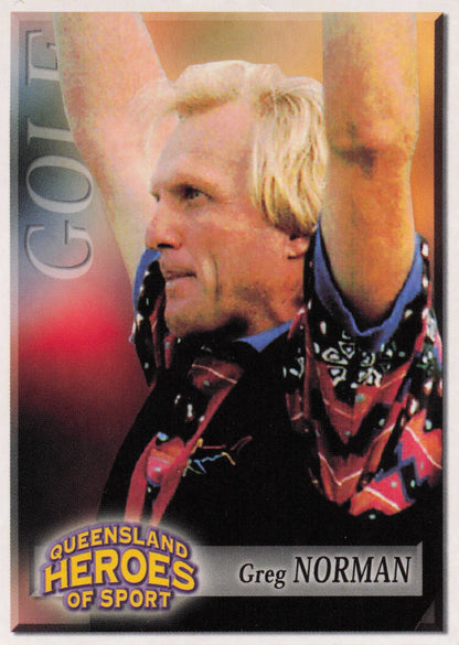 Greg Norman Queensland Heroes Of Sport Golf Victory Photo Card