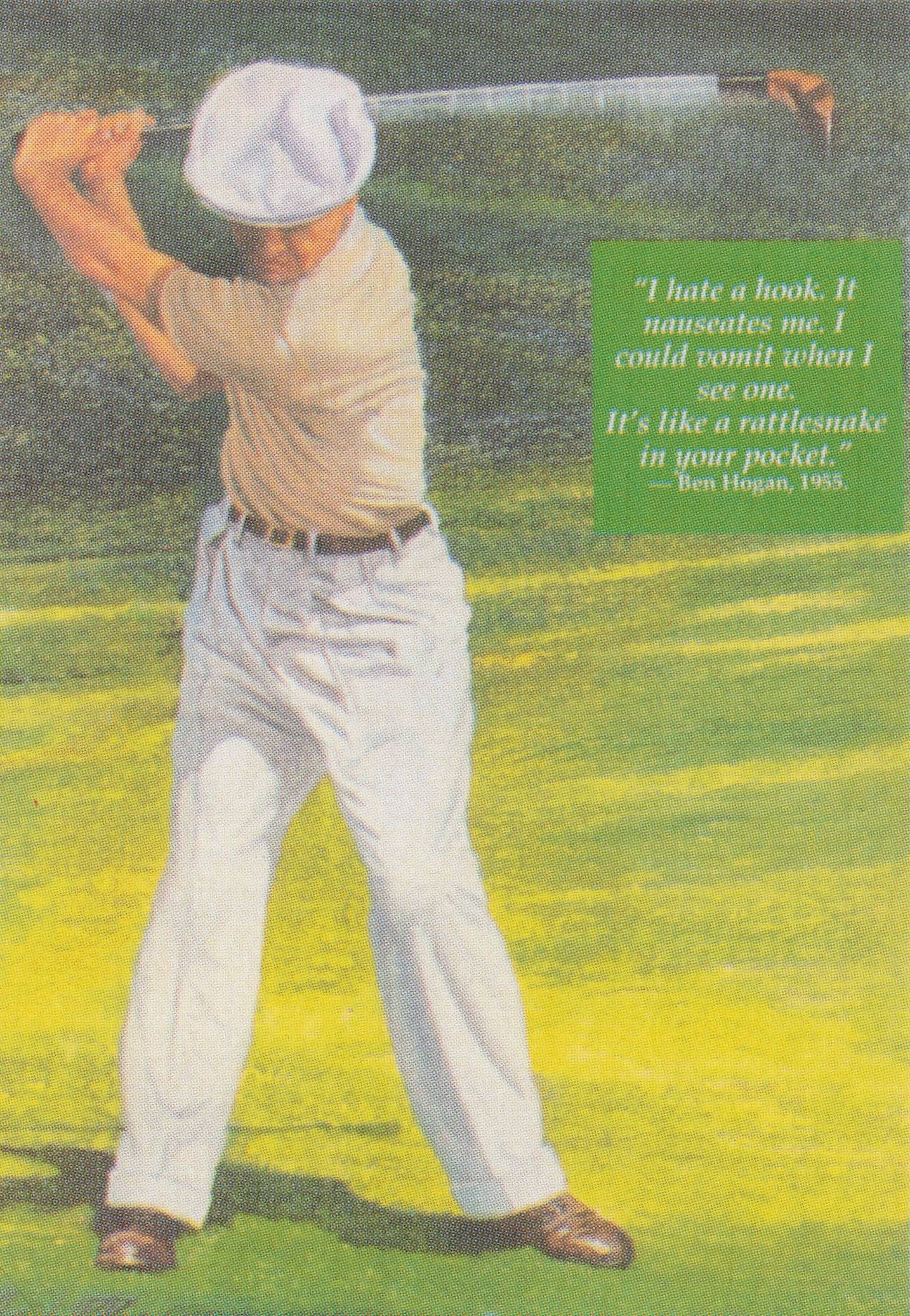 Ben Hogan 1938 Career Swing Hook Legends Of Golf Trade Card