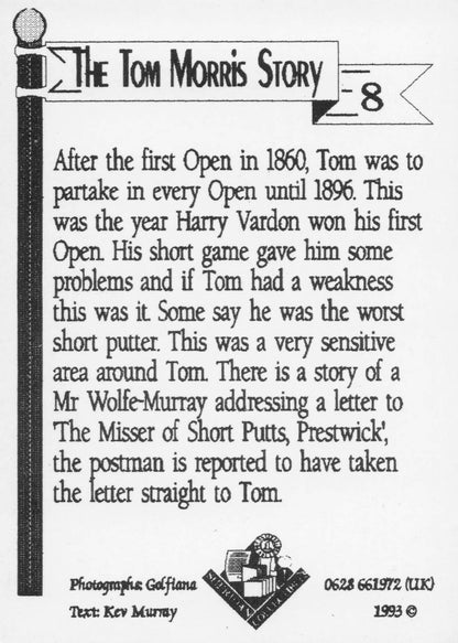 Story Of Tom Morris Open Tournaments Victorian Golf Trade Card
