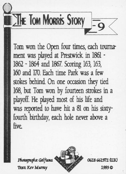 Story Of Tom Morris Victorian Golf 64th Birthday Open Trade Card