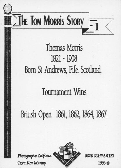 Tom Morris Story Of Victorian Scottish Golf British Open Wins Trade Card