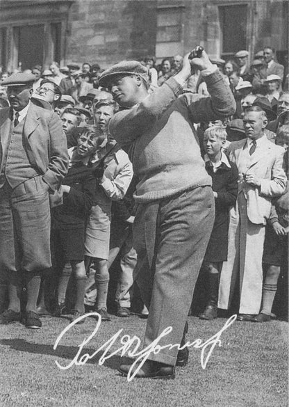 Bobby Jones USA Golf & St Andrews Course 1936 Olympics Trade Card