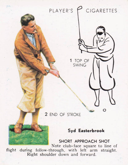 Syd Easterbrook Golfer Driving Golf Guide Players Photo Cigarette Card