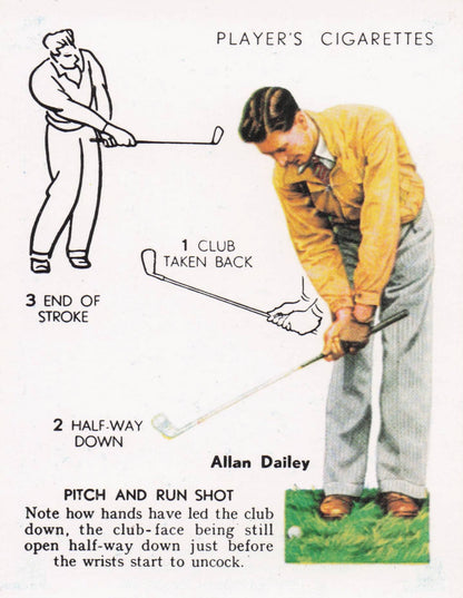 Allan Dailey Golfer Driving Golf Guide Players Photo Cigarette Card