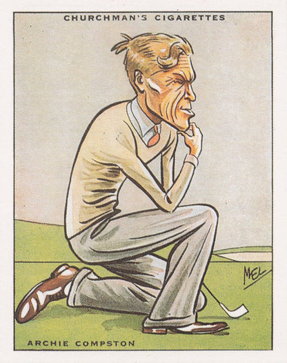 Archie Compston Golf Churchman Prominent Golfers Cigarette Card