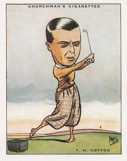 Henry Cotton Golf Churchman Prominent Golfers Cigarette Card