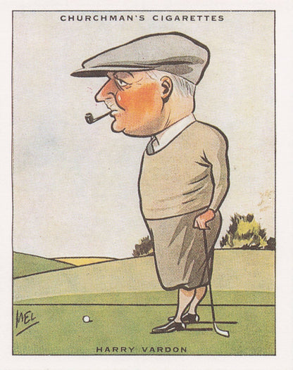 Harry Vardon Golf Churchman Prominent Golfers Cigarette Card