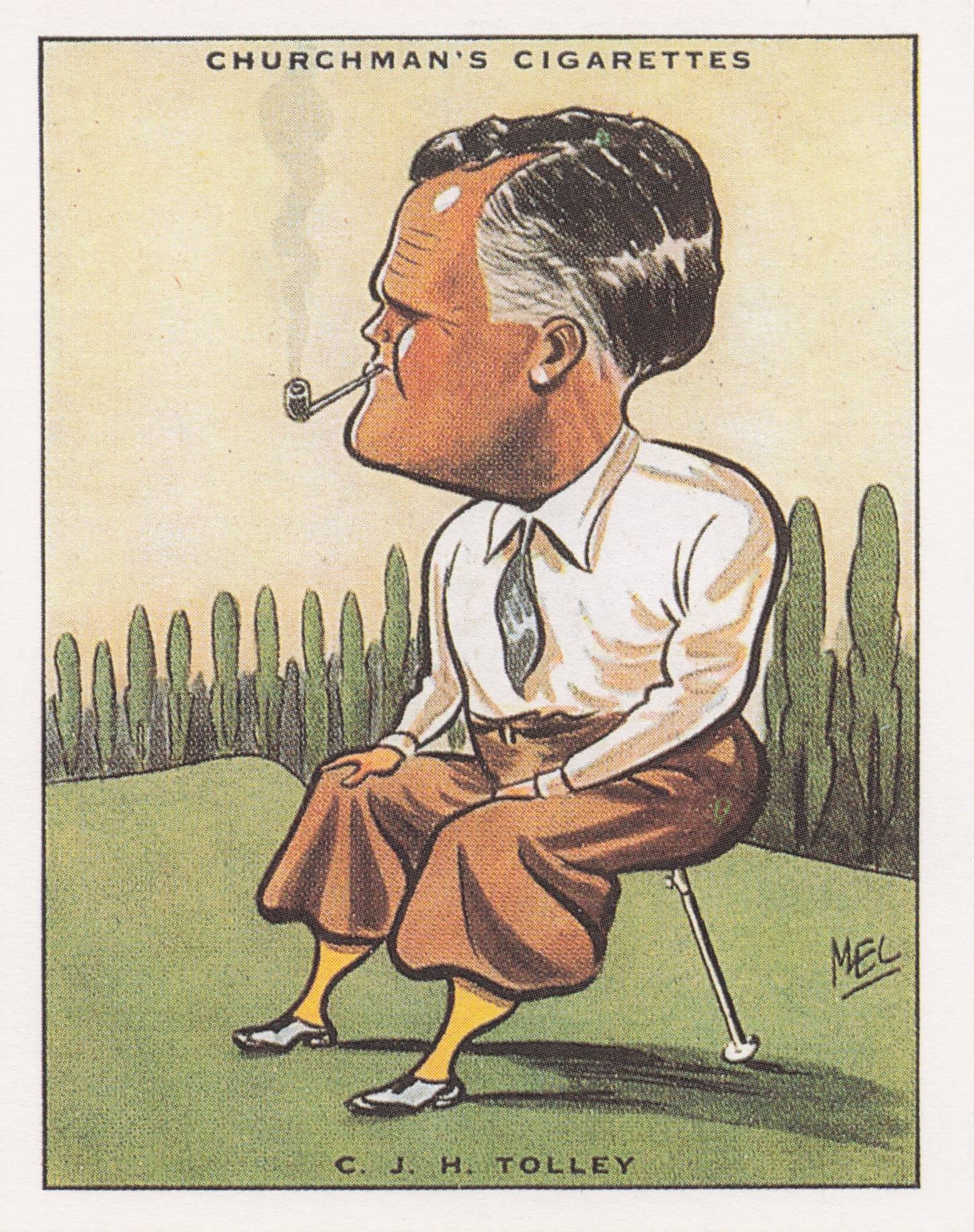 Cyril Tolley Golf Churchman Prominent Golfers Cigarette Card