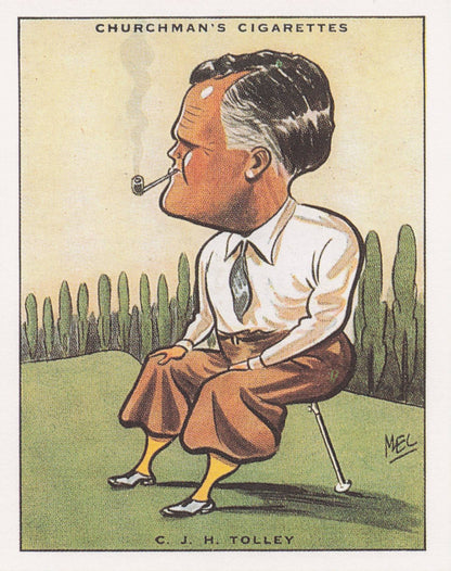 Cyril Tolley Golf Churchman Prominent Golfers Cigarette Card