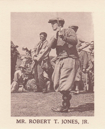 Robert T Jones Jr Golf Rare Globe Insurance Photo Trade Card