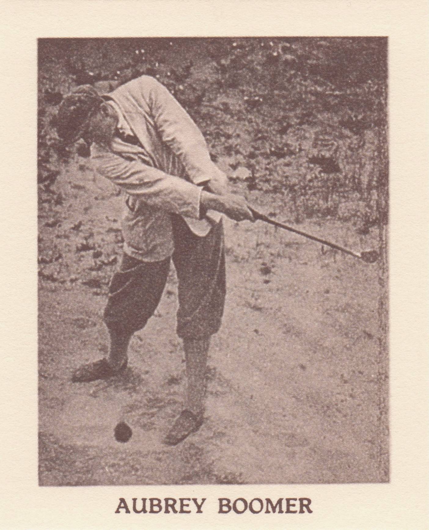 Aubrey Broomer Golf Rare Globe Insurance Photo Trade Card