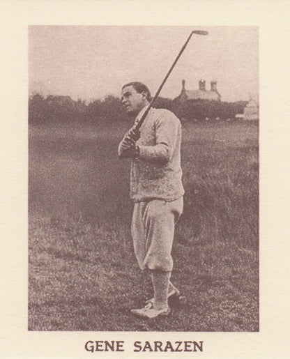 Gene Sarazan Golf Rare Globe Insurance Photo Trade Card