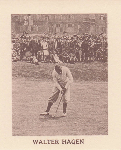 Walter Hagen Golf Rare Globe Insurance Photo Trade Card