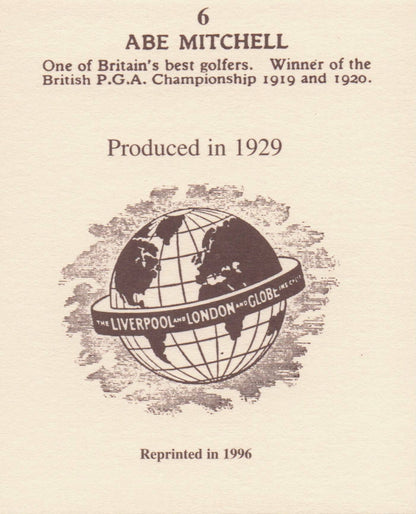 Abe Mitchell Golf Rare Globe Insurance Photo Trade Card