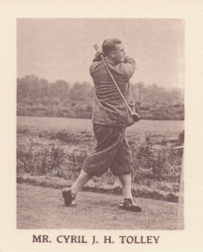 Cyril Tolley Golf Rare Globe Insurance Photo Trade Card