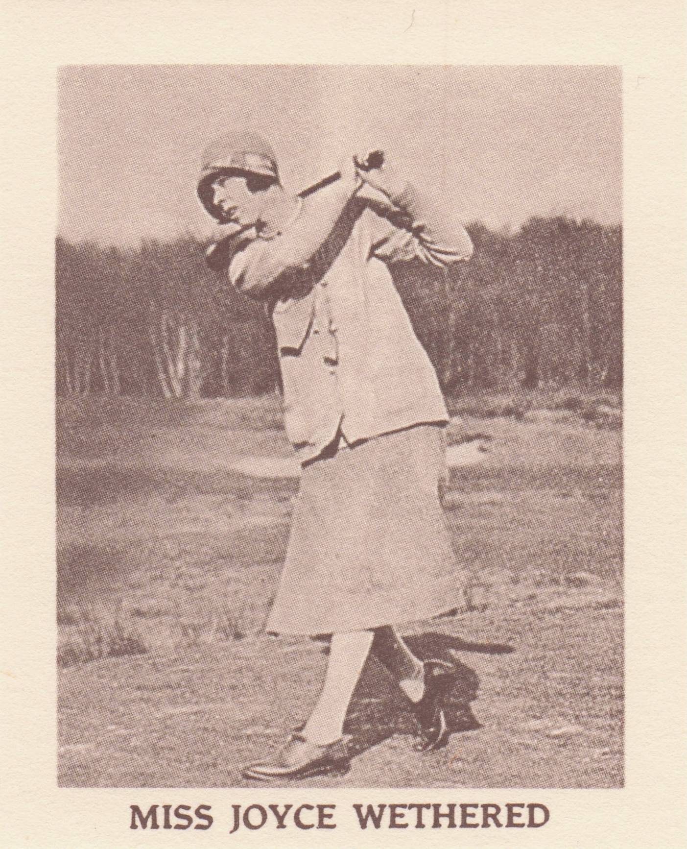 Miss Joyce Wethered Golf Rare Globe Insurance Photo Trade Card
