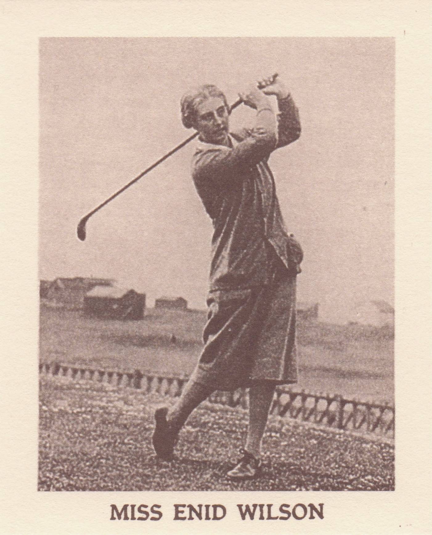 Miss Enid Wilson Golf Rare Globe Insurance Photo Trade Card