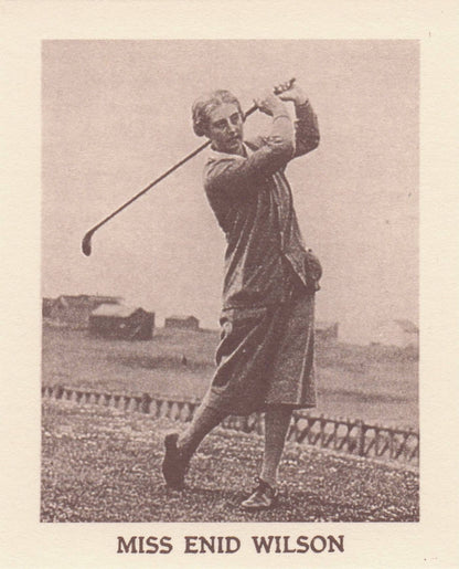 Miss Enid Wilson Golf Rare Globe Insurance Photo Trade Card