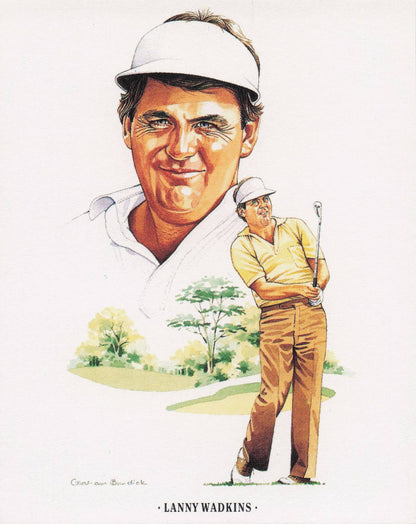 Larry Wadkins American Golfer Imperial USA Golf Art Painting Trade Card