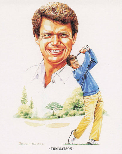 Tom Watson American Golfer Imperial USA Golf Art Painting Trade Card