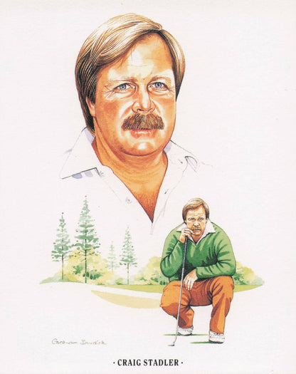 Craig Stadler American Golfer Imperial USA Golf Art Painting Trade Card