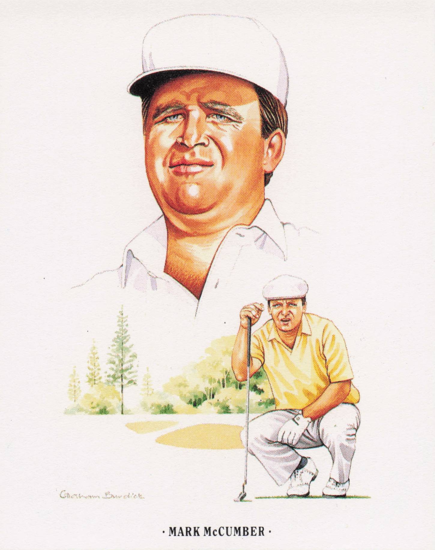 Mark McCumber American Golfer Imperial USA Golf Art Painting Trade Card