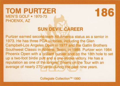 Tom Purtzer Arizona State Collegiate Collection Rare Golf Trade Card
