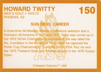 Howard Twitty Arizona State Collegiate Collection Rare Golf Trade Card