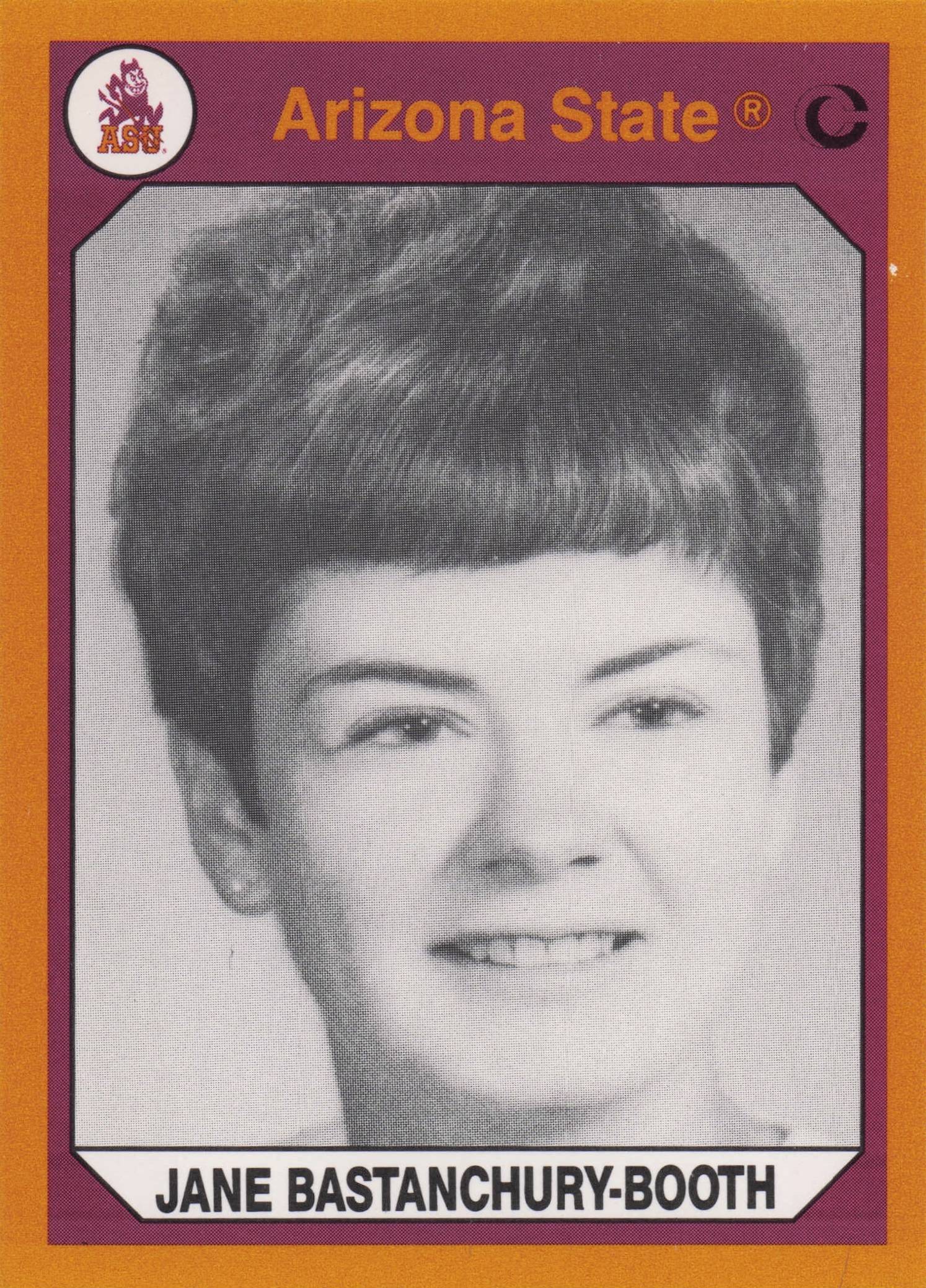 Jane Bastanchury Booth Arizona State Collegiate Collection Golf Trade Card