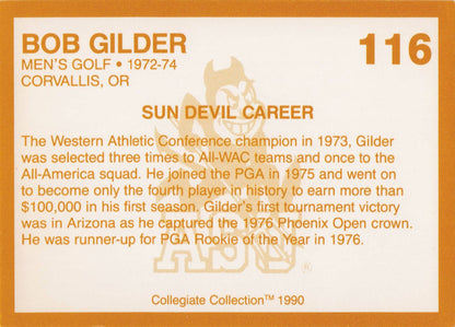 Bob Gilder Arizona State Collegiate Collection Rare Golf Trade Card