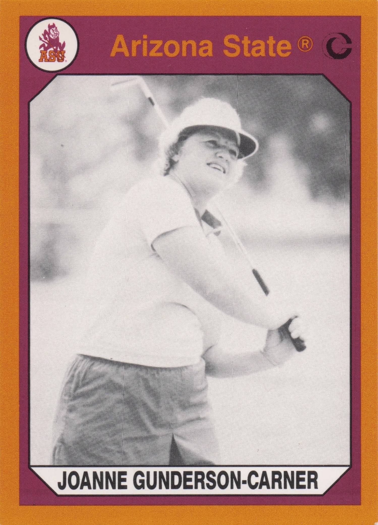 Joanne Gunderson Carner Arizona State Collegiate Rare Golf Trade Card