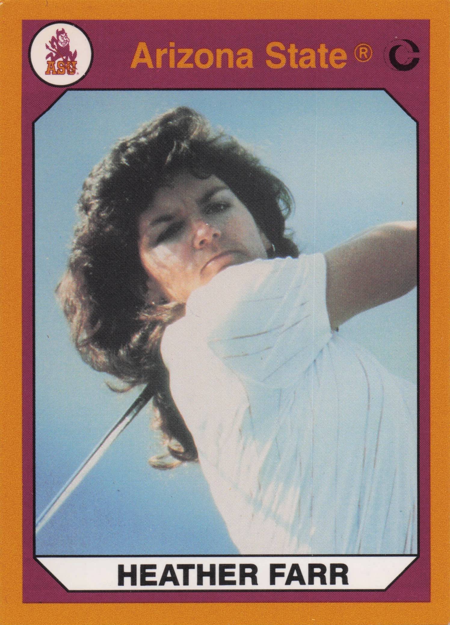Heather Farr Arizona State Collegiate Collection Rare Golf Trade Card