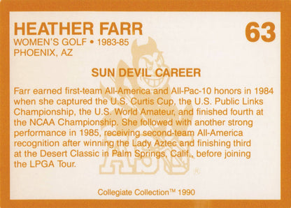 Heather Farr Arizona State Collegiate Collection Rare Golf Trade Card