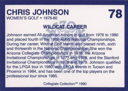 Chris Johnson Arizona State Collegiate Collection Rare Golf Trade Card