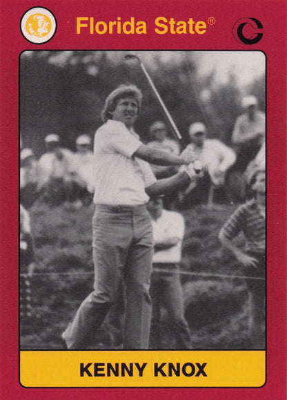 Kenny Knox Florida State Collegiate Collection Rare Golf Trade Card