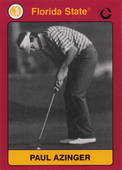Paul Azinger Florida State Collegiate Collection Rare Golf Trade Card