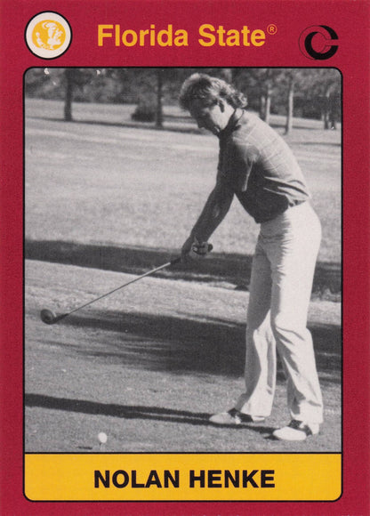 Nolan Henke Florida State Collegiate Collection Rare Golf Trade Card