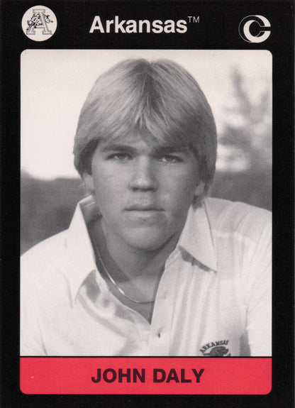 John Daly Arkansas Collegiate Collection Rare Golf Trade Card