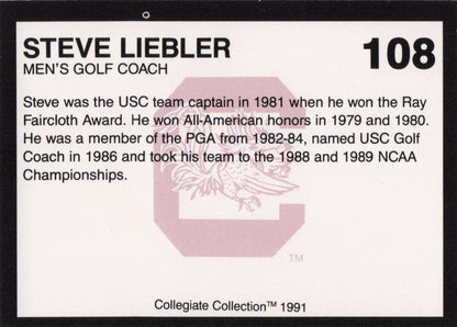 Steve Liesler South Carolina Collegiate Collection Rare Golf Trade Card