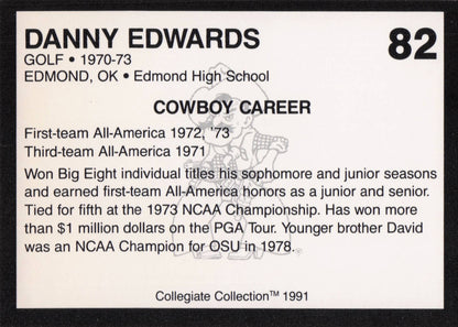 Danny Edwards Oklahoma State Collegiate Collection Rare Golf Trade Card
