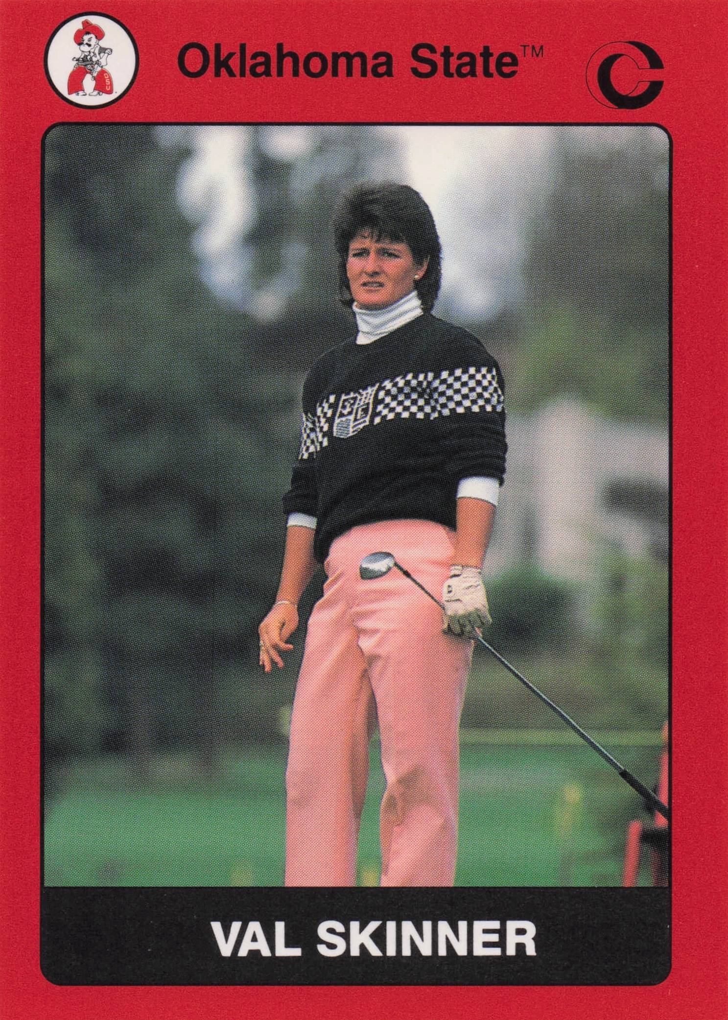 Val Skinner Oklahoma State Collegiate Collection Rare Golf Trade Card