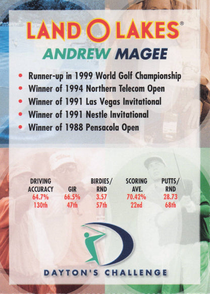 Andrew Magee Dayton's Challenge Rare Golf Memorabilia Trade Card