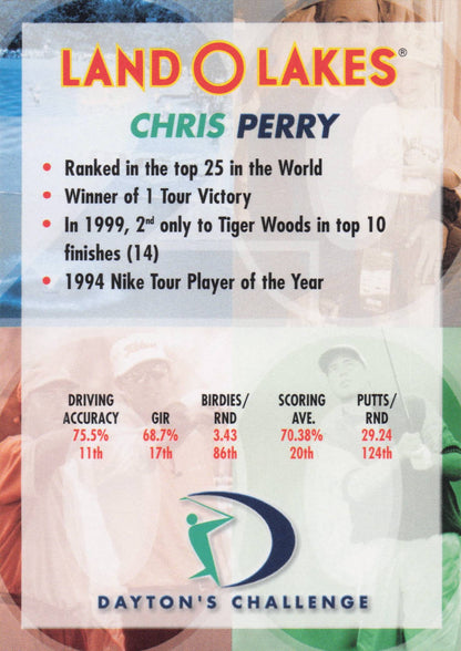 Chris Perry Dayton's Challenge Rare Golf Memorabilia Trade Card