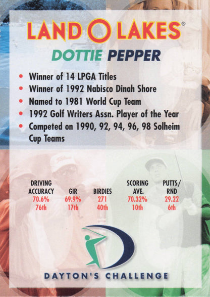 Dottie Pepper Dayton's Challenge Rare Golf Memorabilia Trade Card