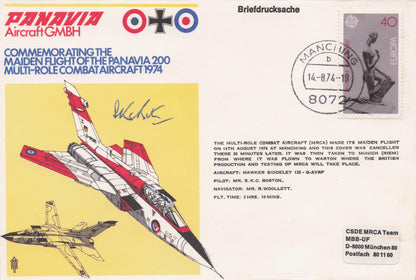 Panavia Combat Military Aircraft 200 Maiden Flight Hand Signed FDC