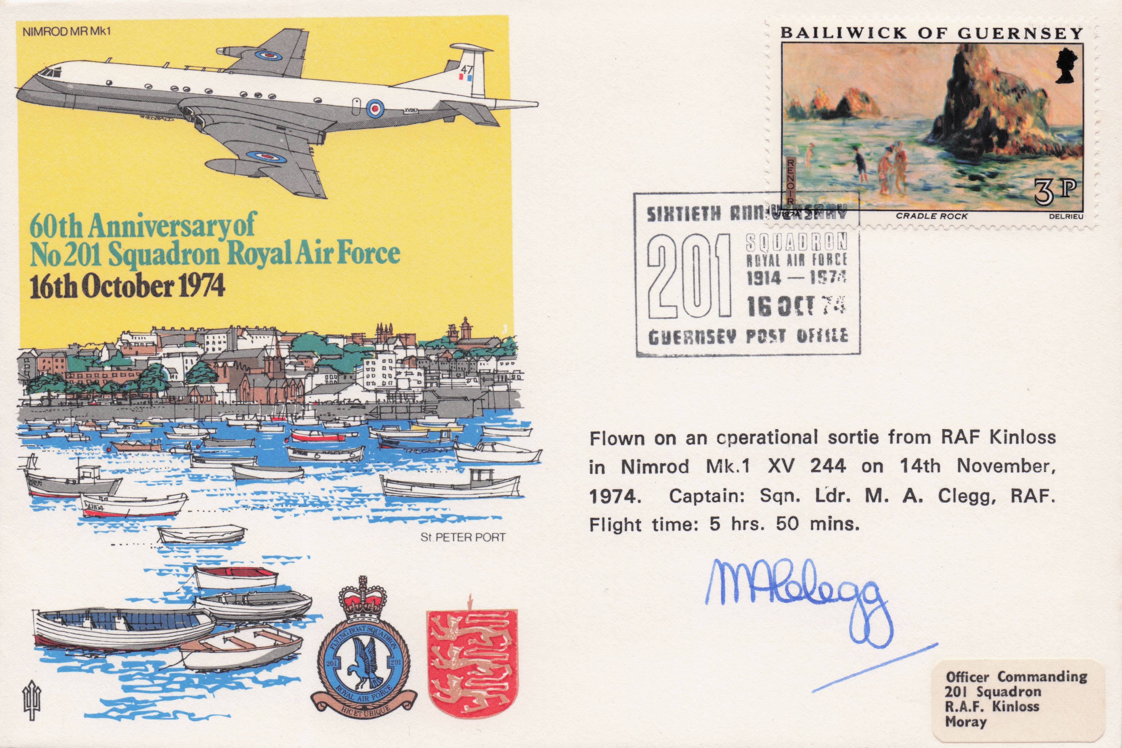 201 Squadron Military RAF WW2 60th Anniversary Hand Signed FDC